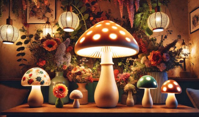 The Pottery Barn Teen Mushroom Lamp 2